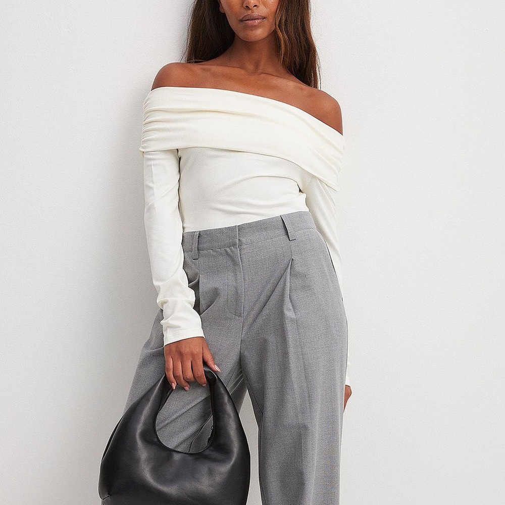NA-KD Off The Shoulder Jersey top